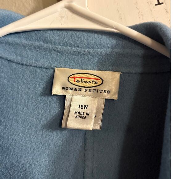 Talbots Woman’s Petite Powder Blue 100% Wool Jacket Size 16W - Picture 2 of 4
